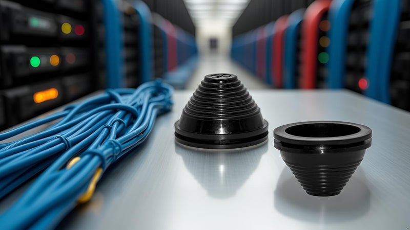 Flyshop Black 60mm 2-3/8" Tower Shaped Grommet, 50mm 2" ID, Hole Plug Synthetic Rubber Grommets Wire Protection Firewall Rubber Plug, 4-Pack - Image 2
